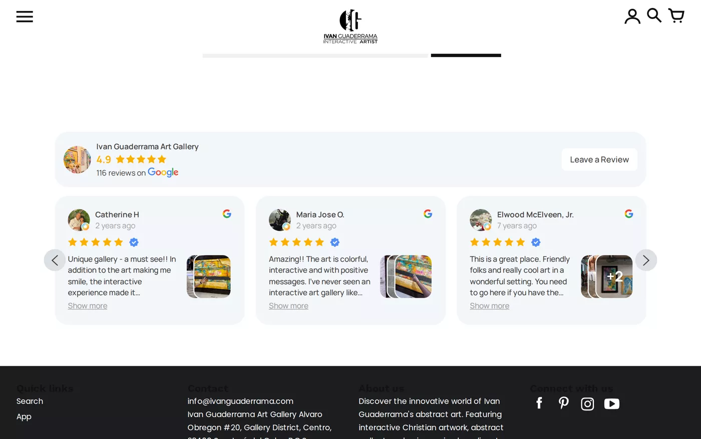 Google Reviews 4.9 stars widget and client logos