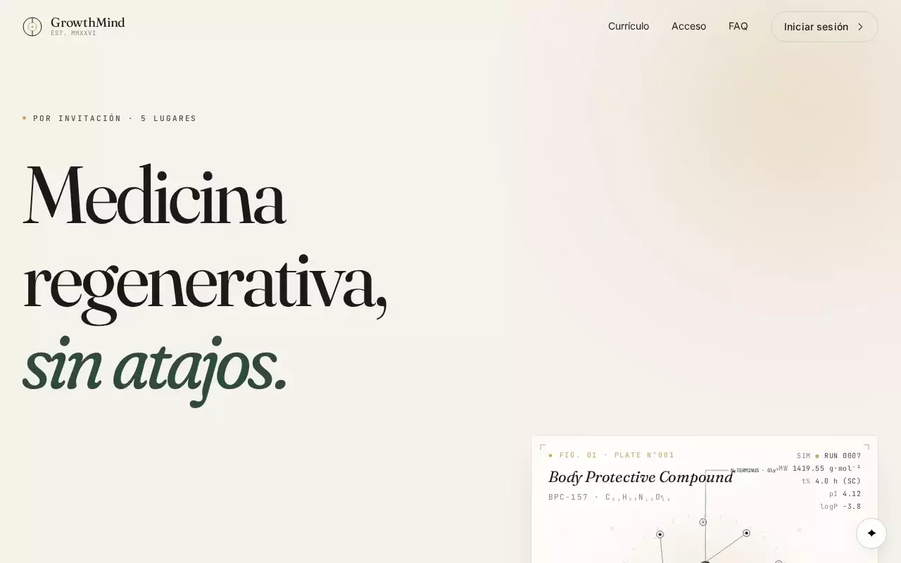 GrowthMind academy platform with editorial design